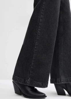 Wide-Leg-Jeans, Mid Waist, Full Length