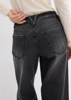 Wide-Leg-Jeans, Mid Waist, Low Stretch Full Length