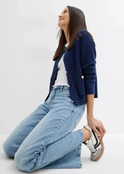 Wide-Leg-Jeans, Mid Waist, Low Stretch Full Length