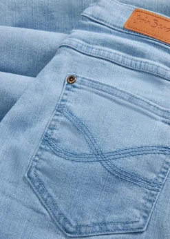 Wide-Leg-Jeans, Mid Waist, Stretch