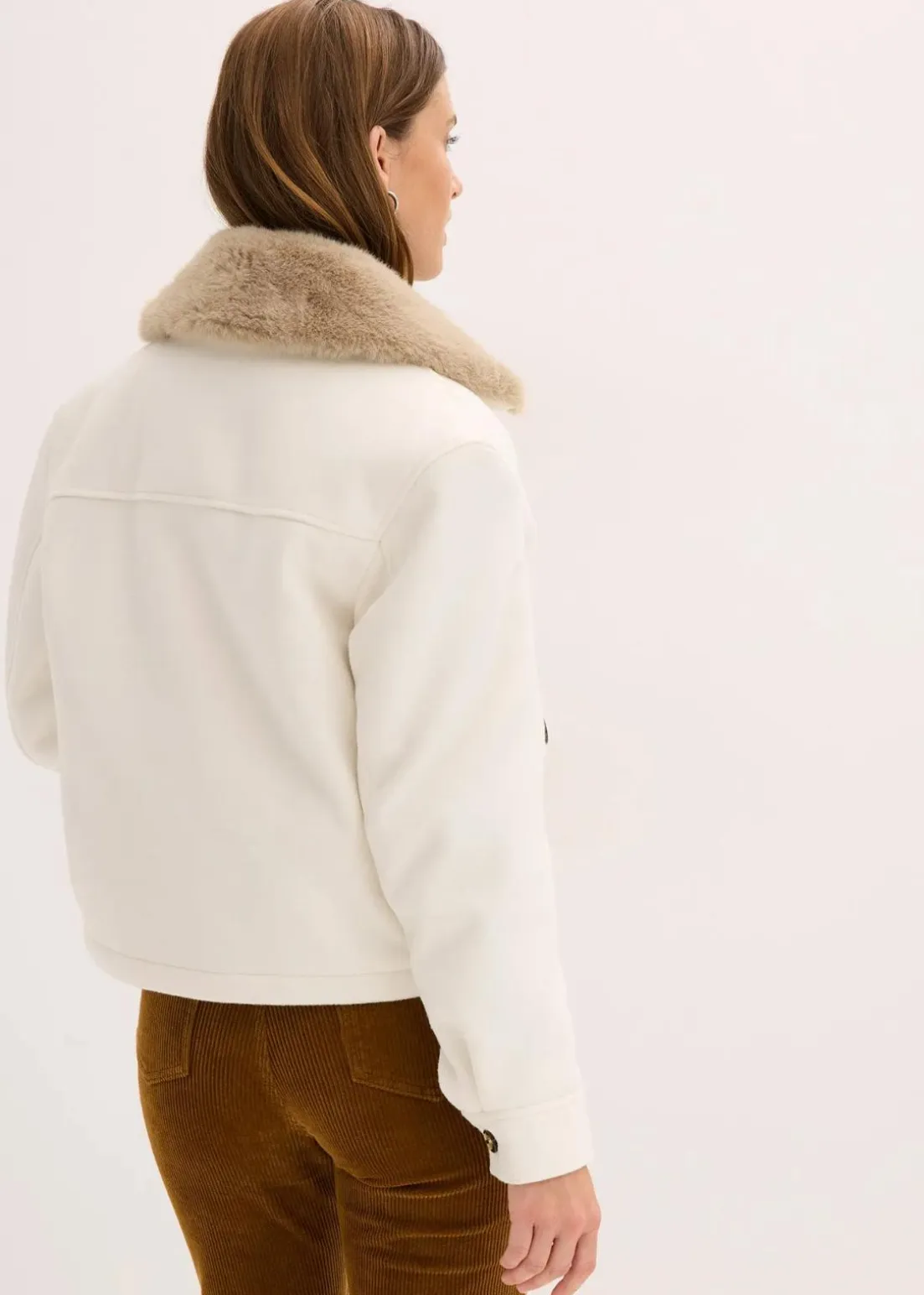 Winterjacke in Wolloptik