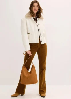 Winterjacke in Wolloptik