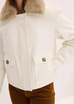 Winterjacke in Wolloptik