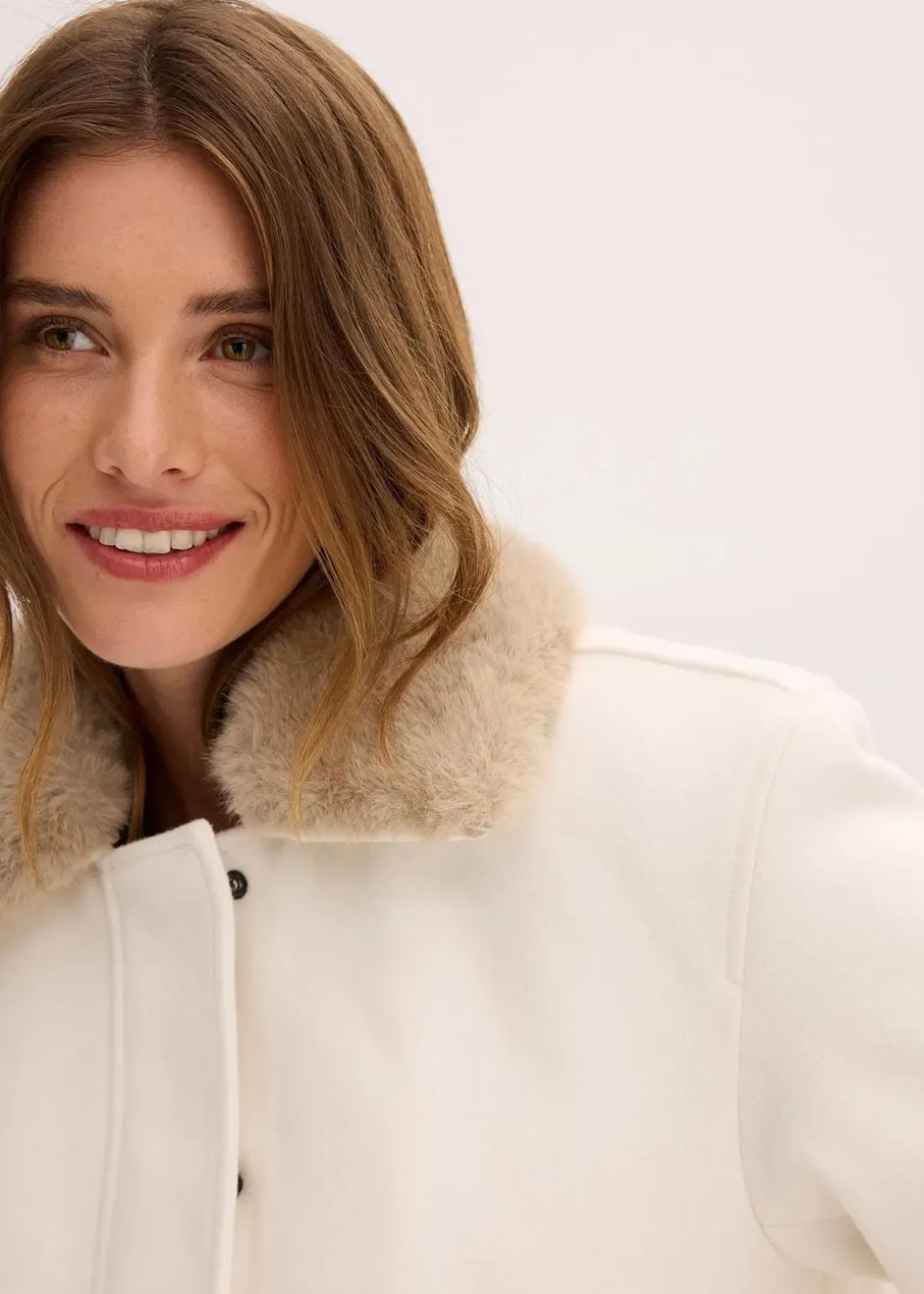 Winterjacke in Wolloptik