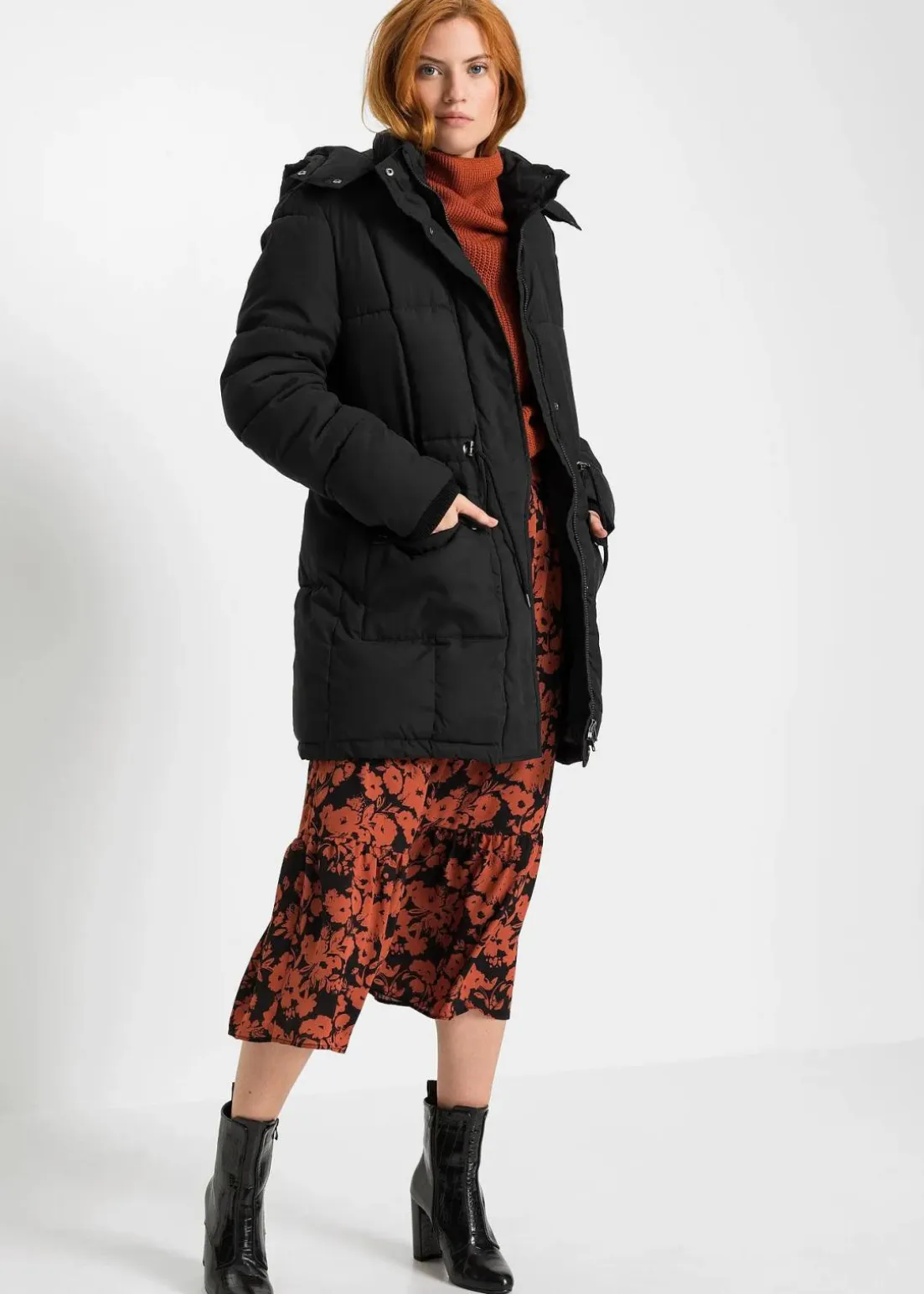 Winterjacke mit verstellbarem Taillenbündchen