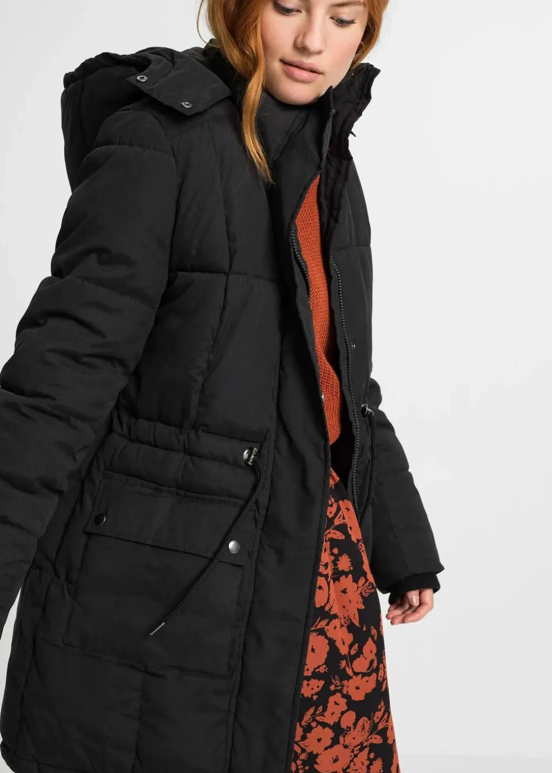 Winterjacke mit verstellbarem Taillenbündchen