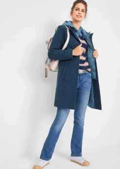 Winter-Kurzmantel in Wolloptik, 2in1 Optik