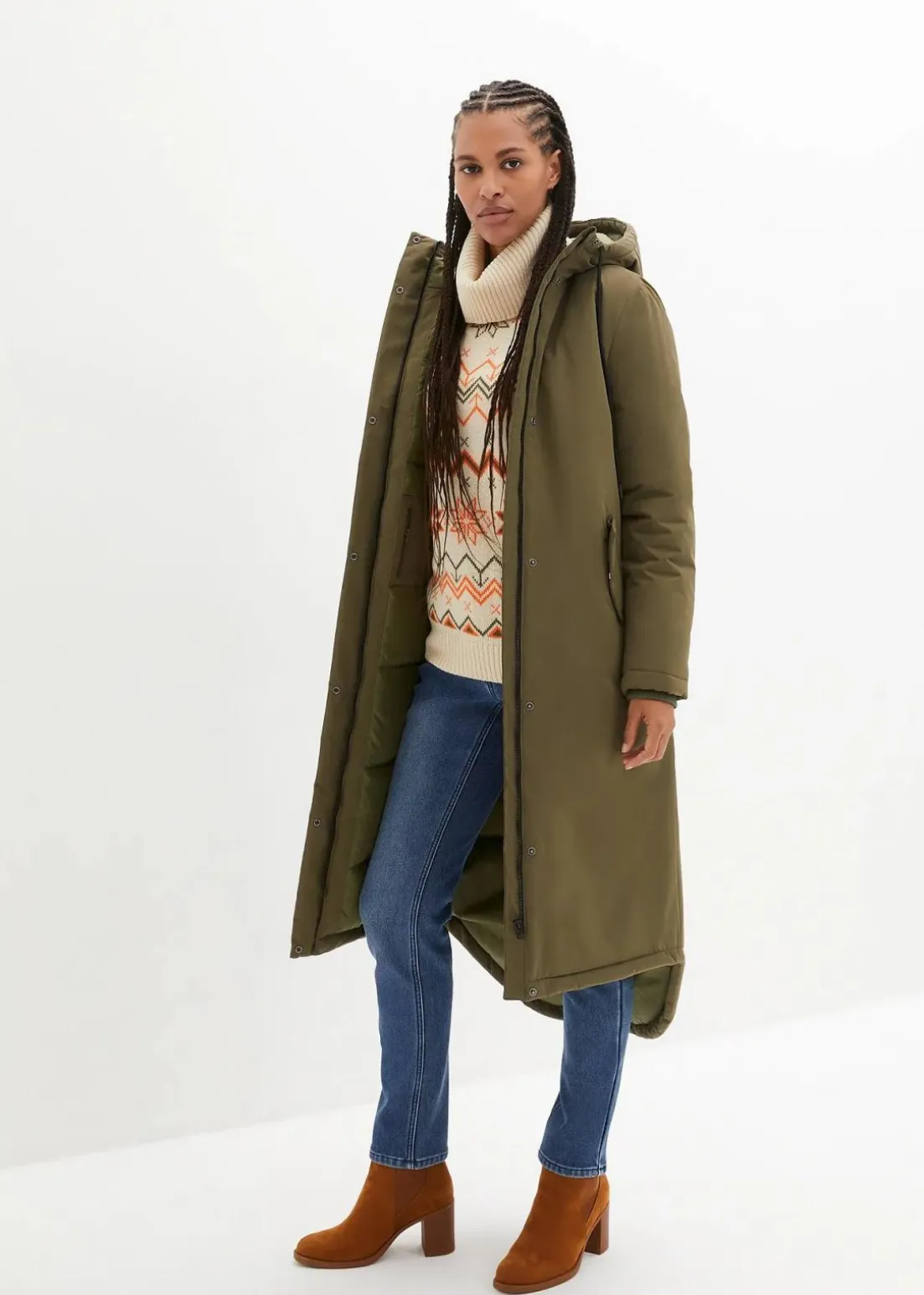 Wintermantel mit Innensteppung