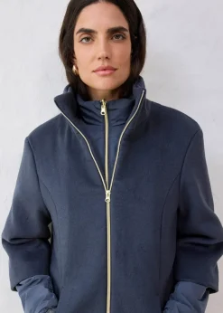 Wollmantel mit Daunen-Innenjacke (2tlg. Set)