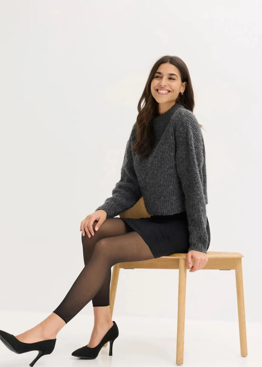 Wärmende Leggings in transparenter Optik mit Belly Control und Push-Up 50 DEN