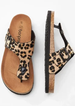 Zehenstegpantoletten mit bequemem Fußbett